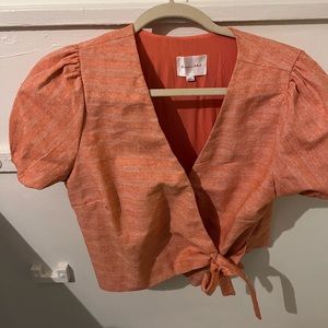 Revolve coral shirt